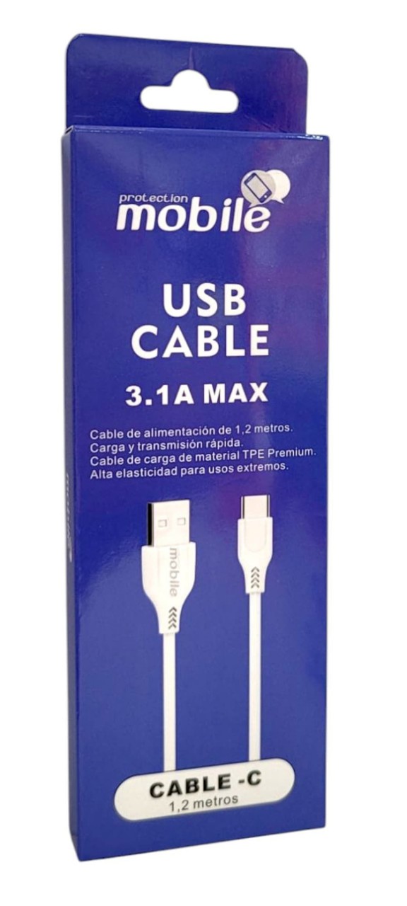CABLE TIPO C MOBILE 3.1A 1,2 METROS