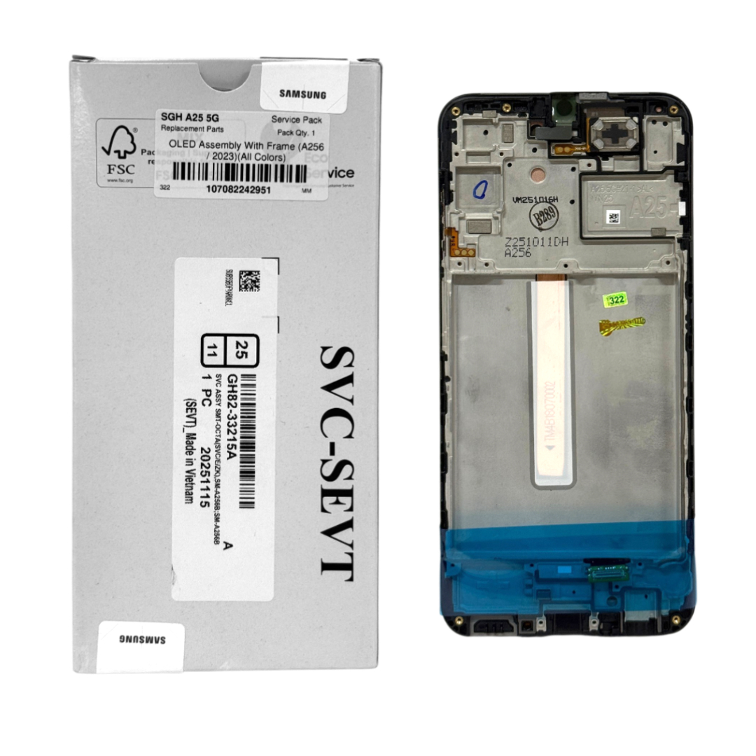 MODULO SAMSUNG A15 CON MARCO - SERVICE PACK 100% ORIGINAL