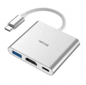 ADAPTADOR TIPO C 3 EN 1 HDMI+3.0 - NETMAK NM-TYPE