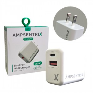 CABEZAL AMPSENTRIX USB A+C 20W