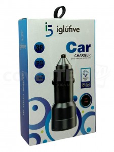 CABEZAL AUTO USB C 38W IGLUFIVE