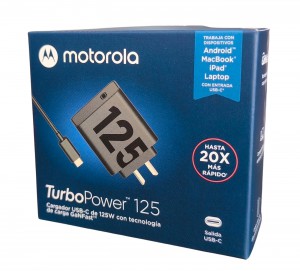 CARGADOR DE PARED MOTOROLA 100% ORIGINAL 125W CON CABLE TIPO C - C