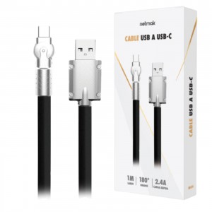 CABLE USB C GIRATORIO 180º - NETMAK
