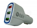 CABEZAL DE AUTO IBEK + 3 USB