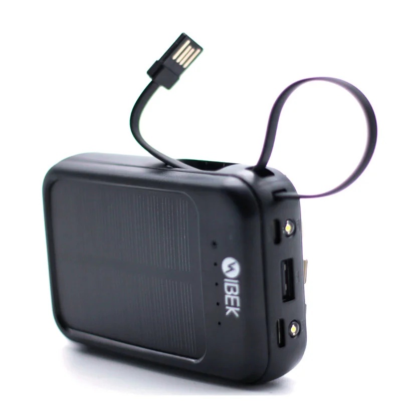 POWER BANK CON CARGA SOLAR 12000 MAH - IBEK PD M10