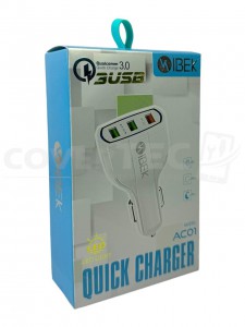 CABEZAL DE AUTO IBEK + 3 USB