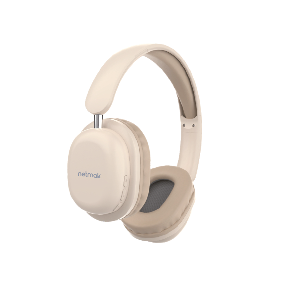 AURICULAR VINCHA LIVE NETMAK BLUETOOTH BEIGE