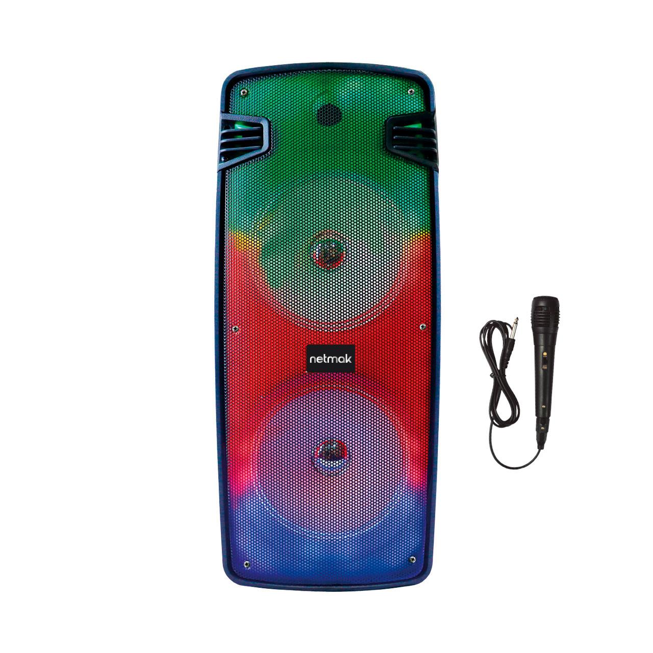 PARLANTE YANKEE KARAOKE DOBLE 8&amp;quot; + MICROFONO - NETMAK