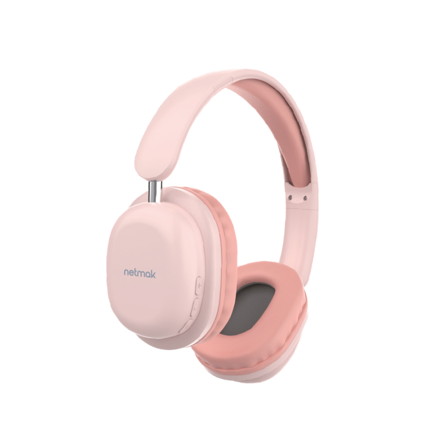 AURICULAR VINCHA LIVE NETMAK BLUETOOTH - ROSA