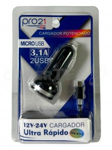 CARGADOR AUTO PRO 21 MICRO V8