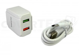 CARGADOR TIPO C DK45 4,2AMP 2 USB + CABLE EXTRAIBLE TIPO C