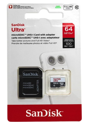 MEMORIA SANDISK 64GB CLASE 10