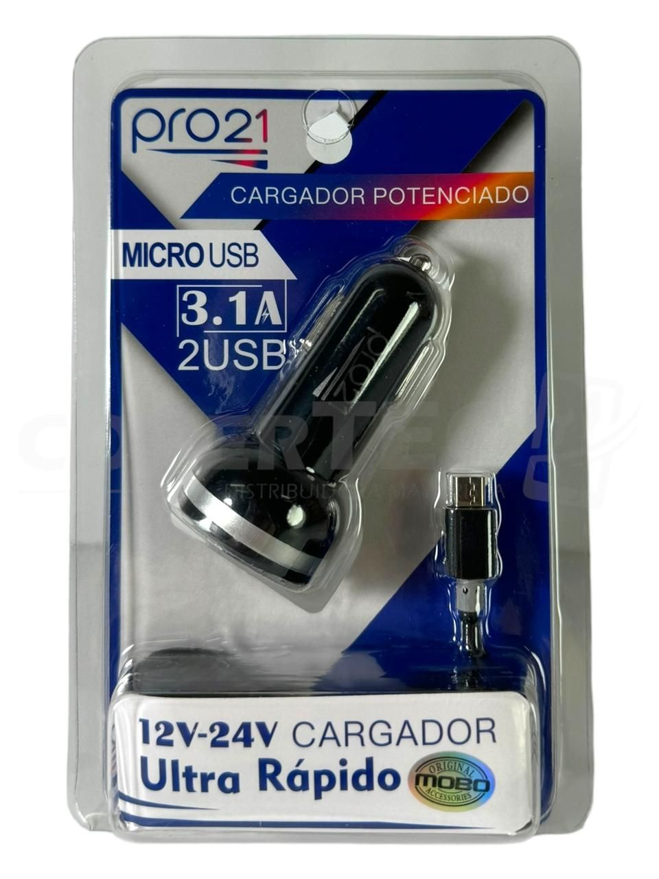 CARGADOR AUTO PRO 21 MICRO V8