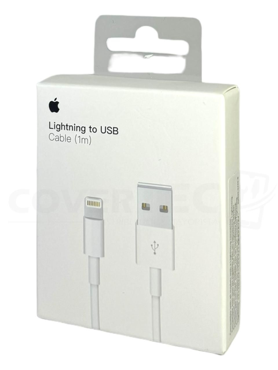 CABLE IPHONE LIGHTNING USB 1M CAJA BLANCA