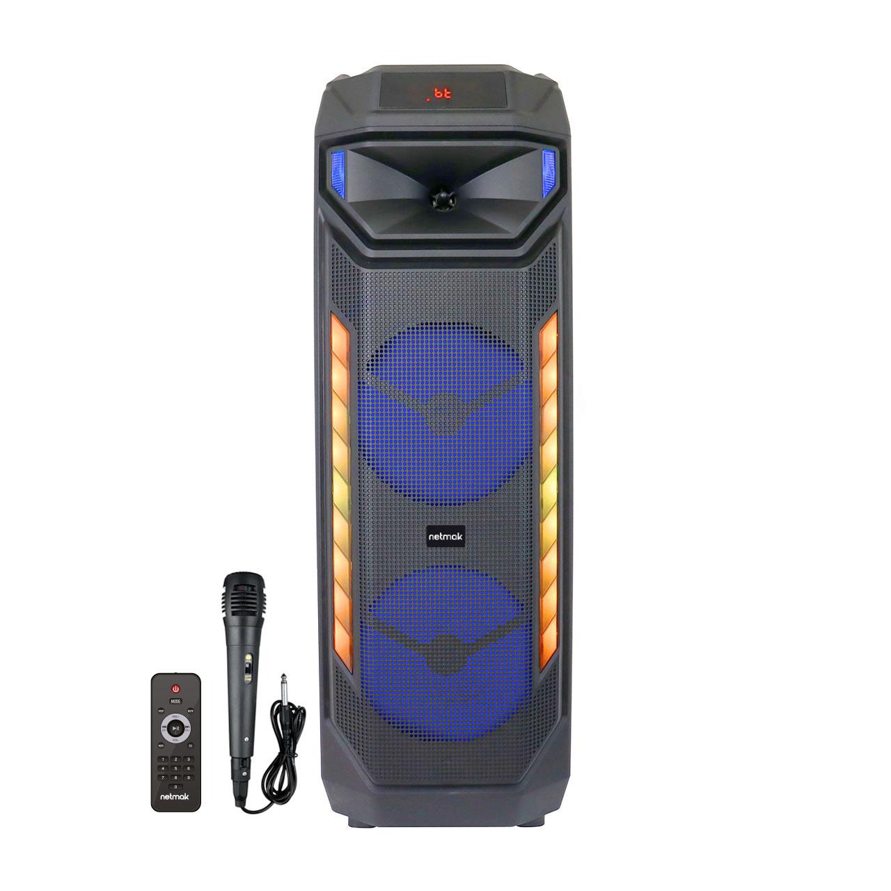 PARLANTE BLUETOOTH EPIC DOBLE 8&amp;quot; + MICROFONO - NETMAK