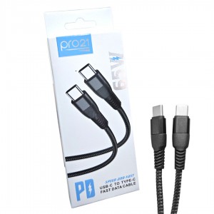 CABLE TIPO C A TIPO C PRO 21 65W