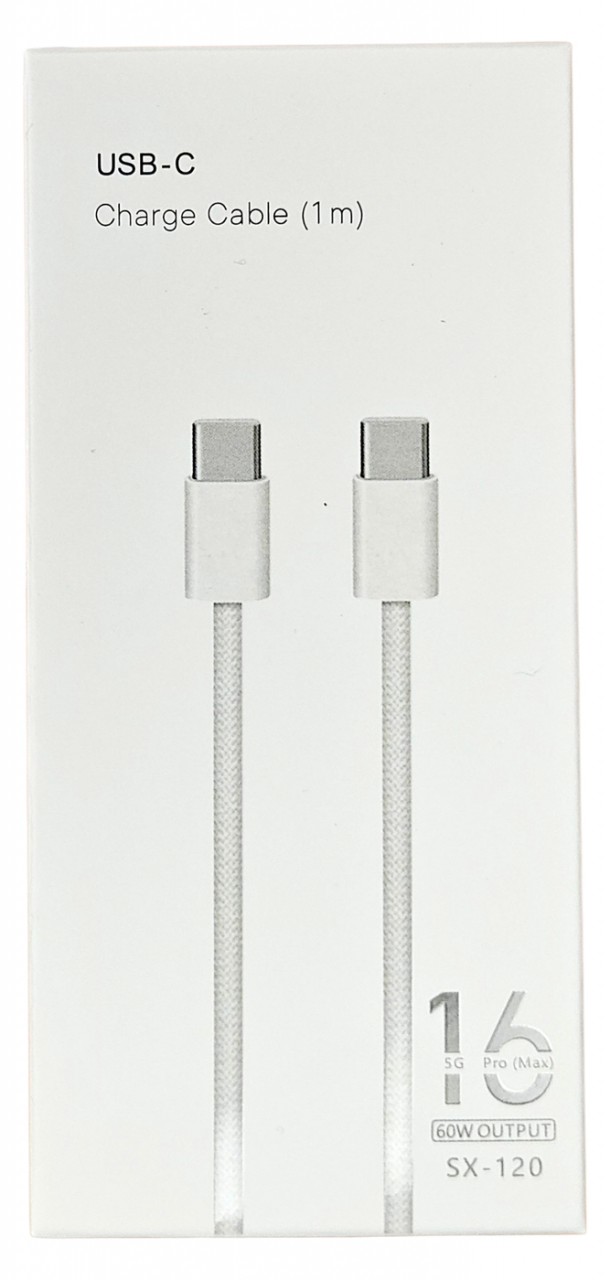 CABLE TIPO C A TIPO C 60W IPHONE 16 SERIES