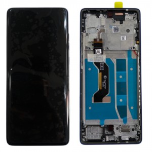 MODULO MOTOROLA G85 CON MARCO 100% ORIGINAL - AZUL