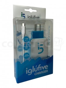 CARGADOR IGLUFIVE MICRO USB 2,1 AMP
