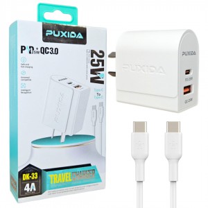 CARGADOR CABEZAL DK 33 DK33 USB C 25W + CABLE C A C
