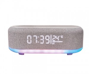 RELOJ DESPERTADOR CON PARLANTE + CARGA INALAMBRICA NETMAK