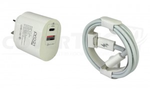 CARGADOR 20W PRO 21 PD USB A+C CON CABLE TIPO C A TIPO C