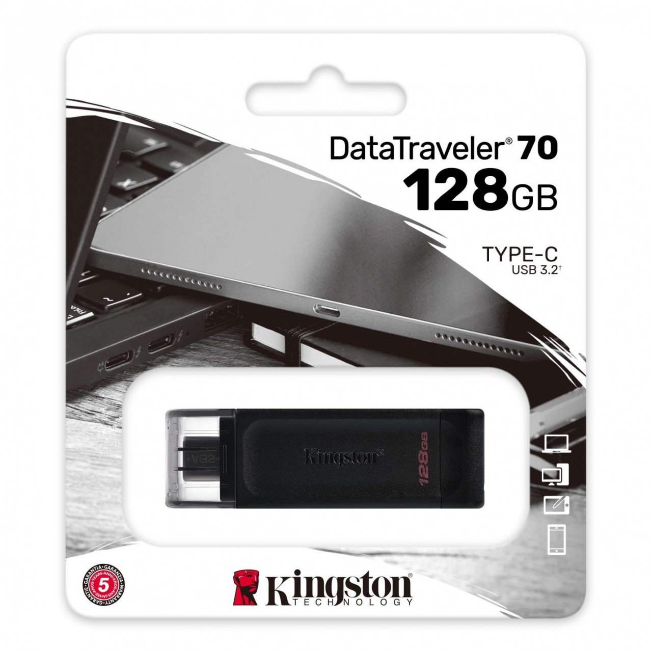 PENDRIVE KINGSTON TIPO C 128GB DT70