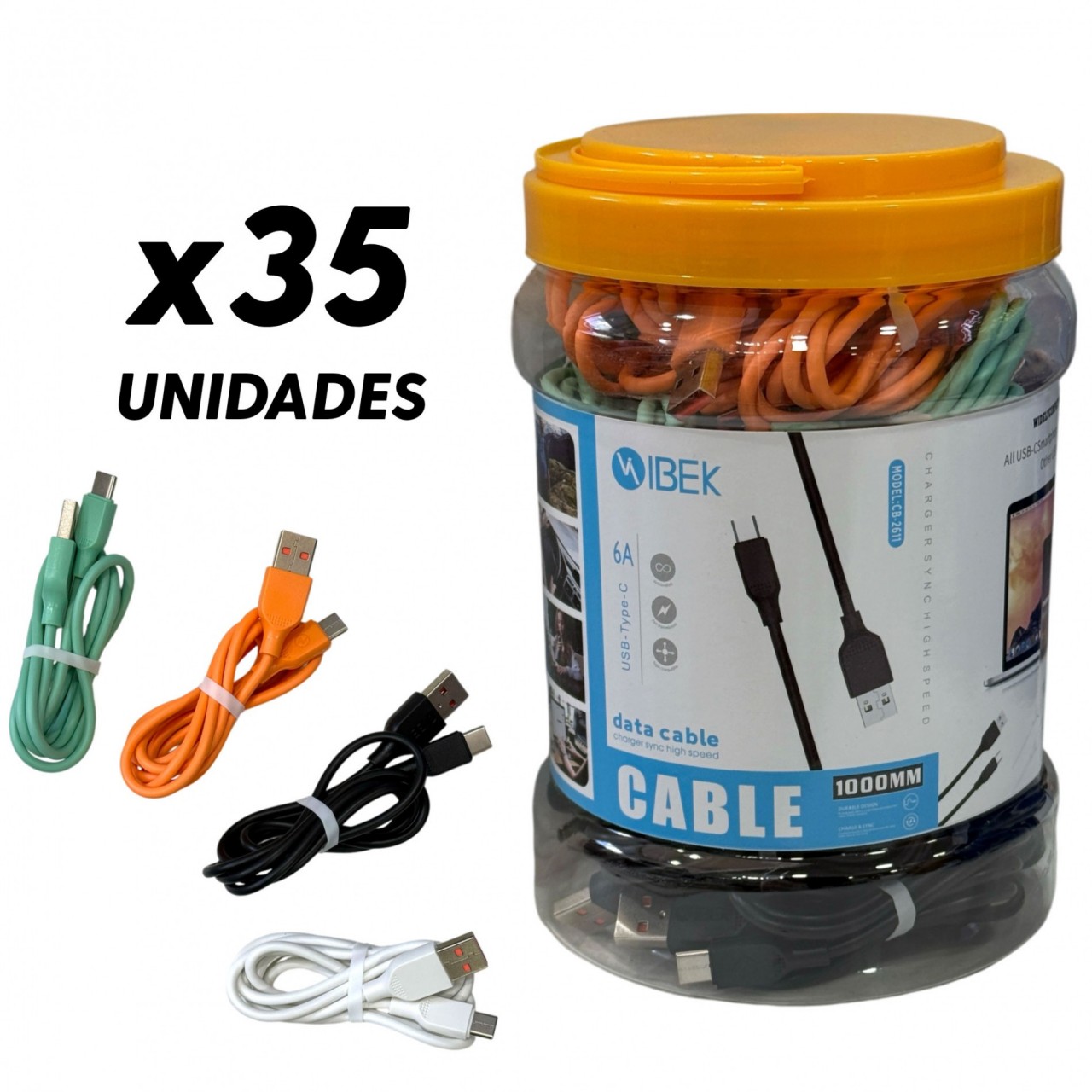 CARAMELERA CABLES IBEK TIPO C FRASCO X 35 UNIDADES - 2611