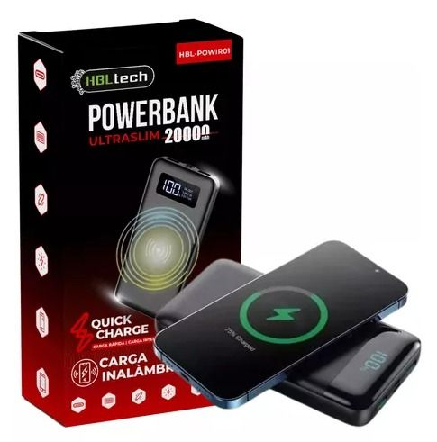 POWERBANK HBL 20000 MAH CON CARGA INALAMBRICA