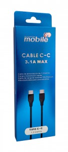 CABLE TIPO C A TIPO C MOBILE 3.1AMP 1.2 METROS