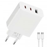 CARGADOR XIAOMI 67W x1 USB-A + x2 USB-C + CABLE C A C